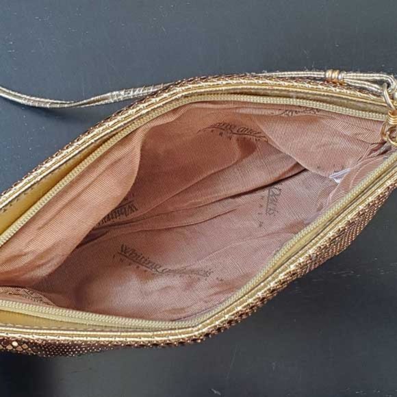 Vintage Whiting & Davis gold mesh evening bag-EUC - Picture 3 of 3